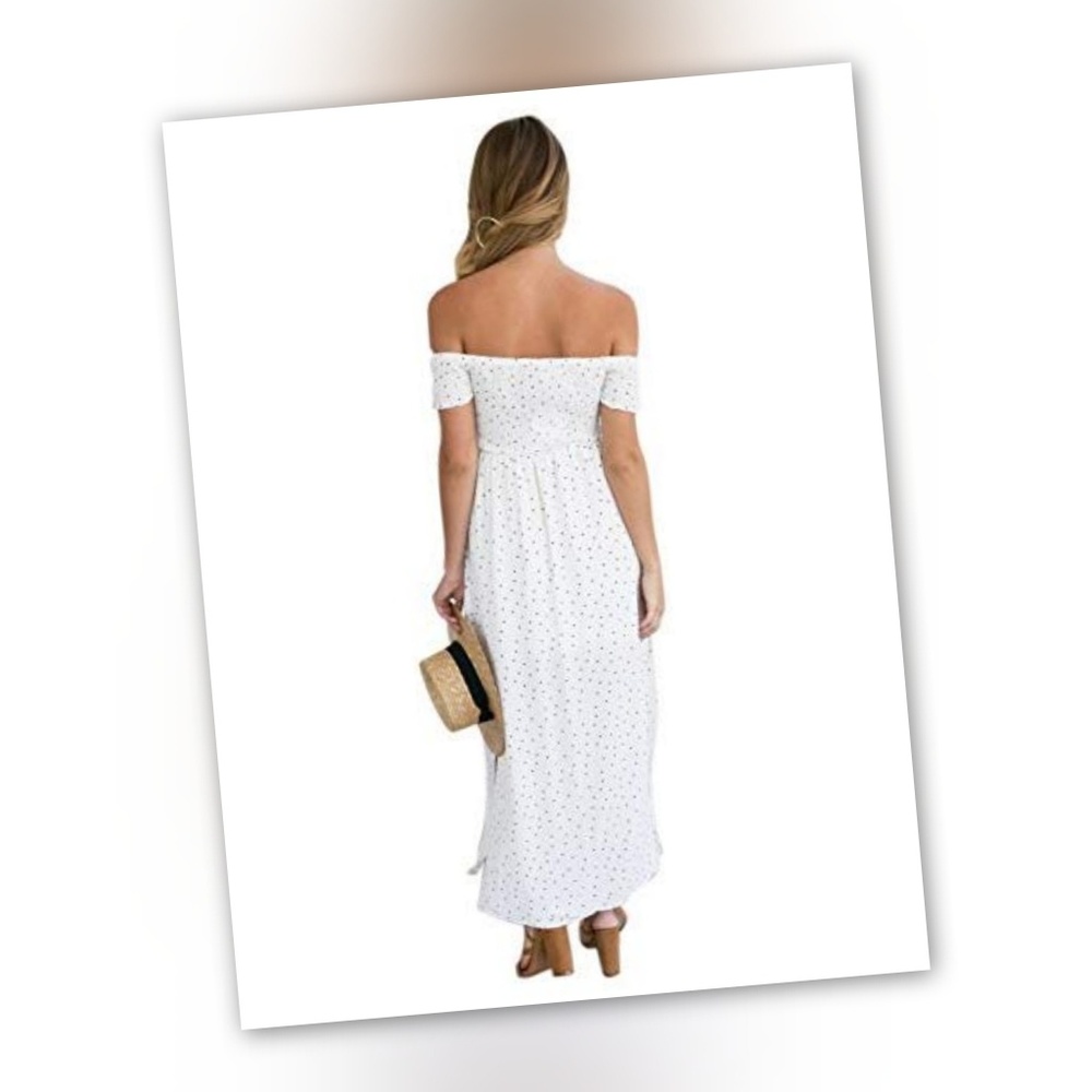 Boho Off Shoulder Long Split Maxi - Picture 4 of 8